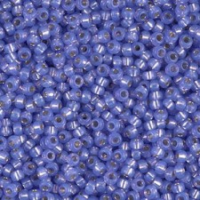 Miyuki rocailles Perlen 11/0 - Dyed violet silver lined alabaster 11-649